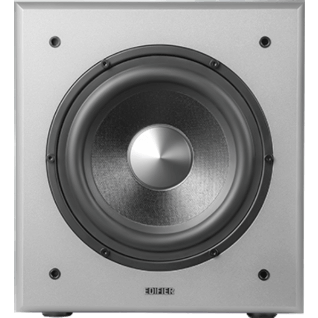 Edifier T5 aktiv subwoofer - 8-tums högtalare, 70 W - lågpassfilter - justerbar frekvens upp till 38 Hz - MDF-hölje för minskad resonans - RCA-anslutningar - tidlös design