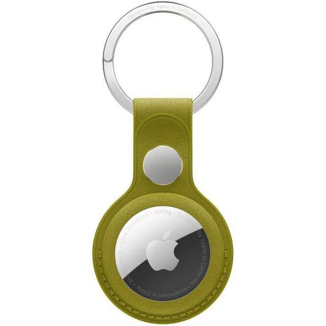 Apple - Fodral för airtag - mikrotwill, stainless steel - chartreuse