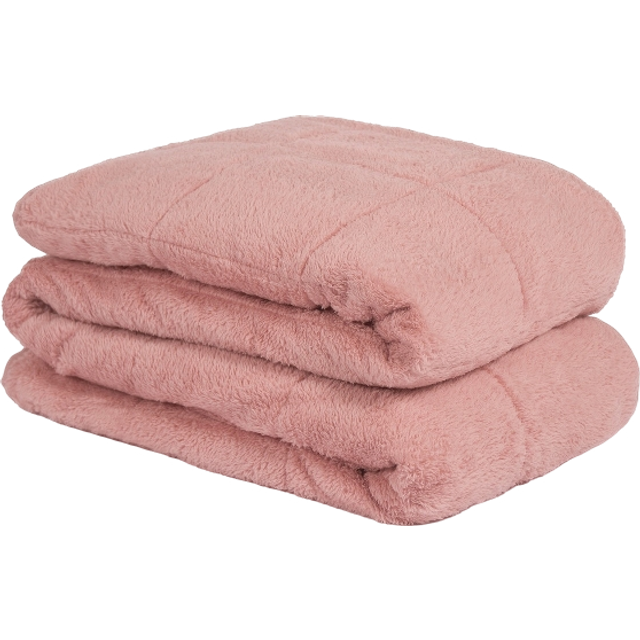 Teddy Fleece Weighted Blanket Throw - Pink / 150cm