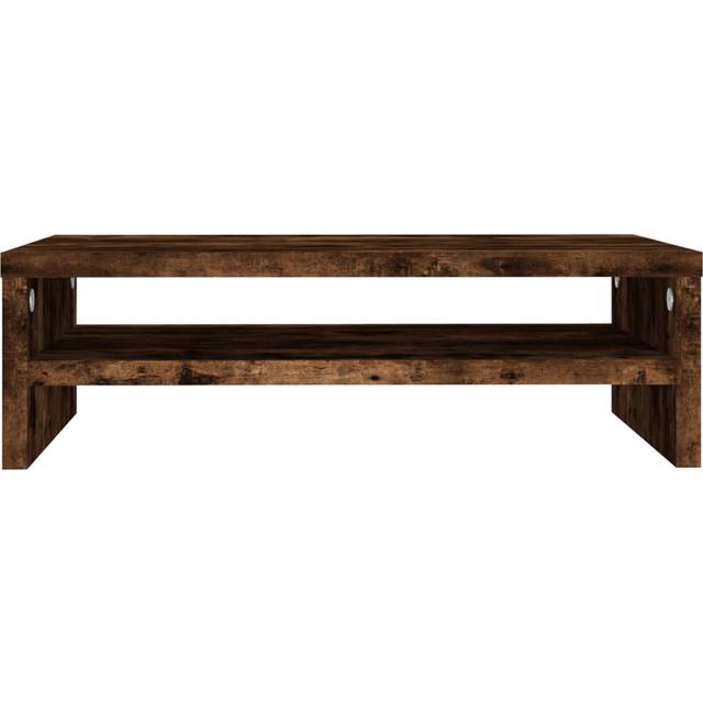 vidaXL Monitor Stand Smoked Oak 42x24x13 cm Engineered Wood - Brown