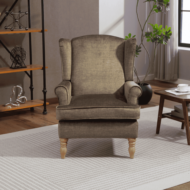 (Green) Helena Wingback Armchair Accent Chair Occasional Sofa Seating