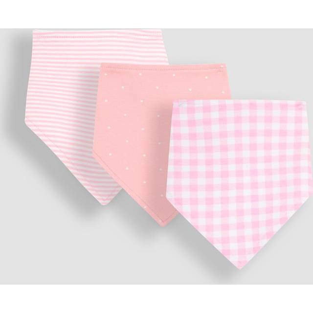 Jojo Maman Bébé JoJo Maman Bébé Pink Dribble Bibs 3 Pack