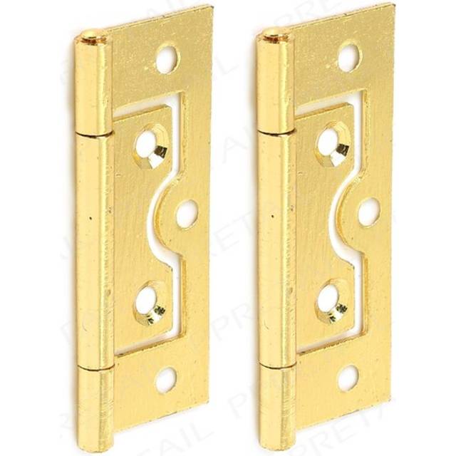 Flush Hinges X25 Brass Gold Bulk 60mm Cupboard Door Gold Box Lid Cabinets Mini