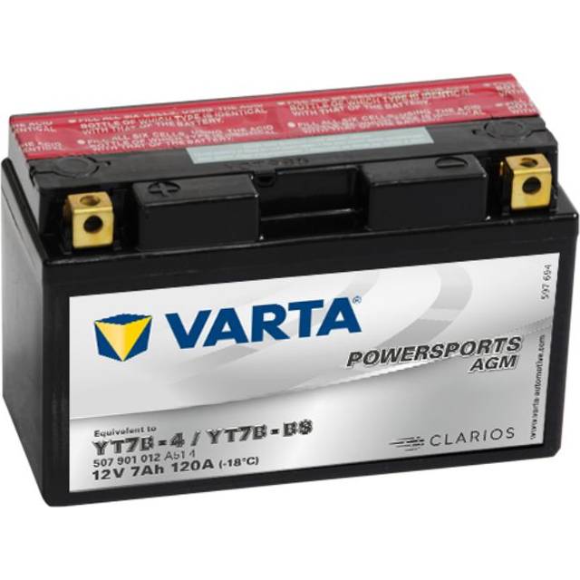 Varta - 507901012 - Powersports Battery , 12V 7Ah 120A