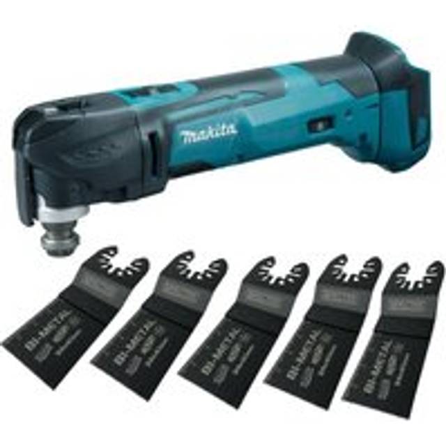 DTM51Z 18v Lithium Multi Tool Keyless Blade Change + 5 bim Plunge Blades - Makita
