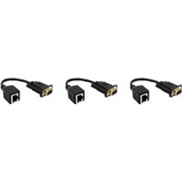 3X VGA to RJ45 Adapter Network Cable to VGA Network Cable Connector Monitor to Network Cable Connector VGA Extender