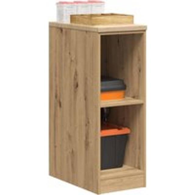 Garage Storage Cabinet Artisan Oak 30x51x85 cm Solid Wood Pine - Brown - One Size