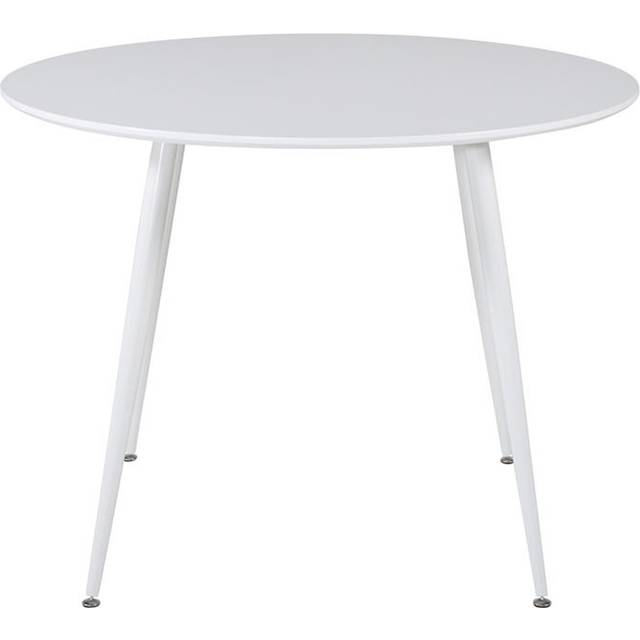 Plaza Rund Bord 100 Cm - Vit Top / Vit Ben