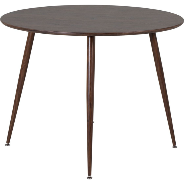 Plaza Rund Bord 100 Cm - Valnöt Top - Valnöt Ben