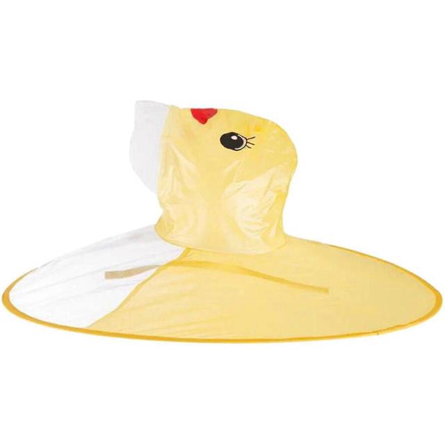 (S For 90 to 125cm, One size) Kids Raincoat Outwear Headwear Cap Poncho Rain Hat for Playing Beach Outdoor S For 90 to 125cm