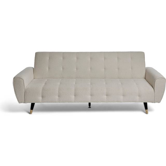 Shiflet 3 Seater Clic Clac Sofa Bed - Off White Boucle (83cm H X 213cm W X 83cm D)