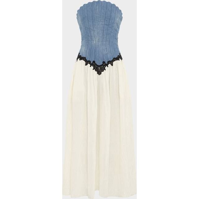 Gleen Strapless Denim Corset Maxi Dress - LIGHT BLUE DENIM - 38 IT (2 US)