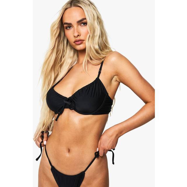 Womens Swimwear Essentials Fuller Bust Underwire Bikini Top - Black - 36Dd, Black