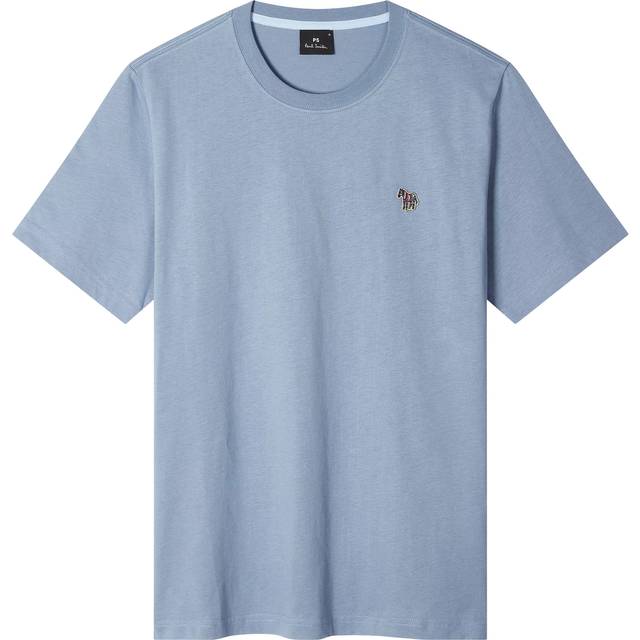 PS Paul Smith Pale Indigo Organic Cotton Zebra Logo T-Shirt Blue - XS