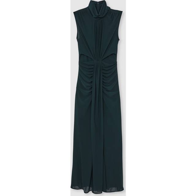 Reiss Danielle Sleeveless Ruched Maxi Dress, Teal