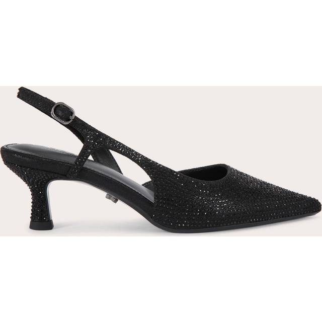 Carvela Women's Heels Black Combination Fabric Other Alina Sling