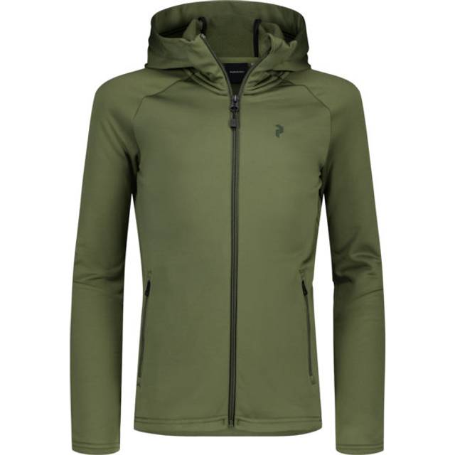 Peak Performance Jr Rider Essentials Zip Hood - Pine Needle
