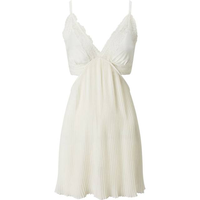 Ann Summers – Layla – Elfenbensvitt, plisserat nattlinne med spets-Vit/a
