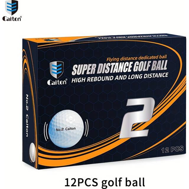 TEMU 3pcs/ 6pcs/12pcs Double-layer Distance Golf Balls With Auxiliary Line, High Rebound Golf Ball, Golf Practice Ball