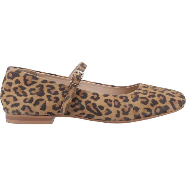 (Brown, 5 (Adults')) Hush Puppies Pasha Suede Women's Leopard Shoes
