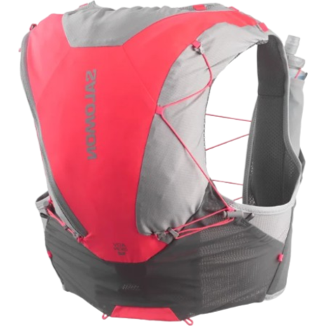SALOMON ADV SKIN 12 Laufweste Unisex 2024 Castel/Alloy/Neon Flame XL