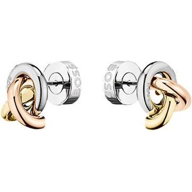 BOSS Ladies Harmonie Tri Tone Earrings - Multi, Multi, Women - Print