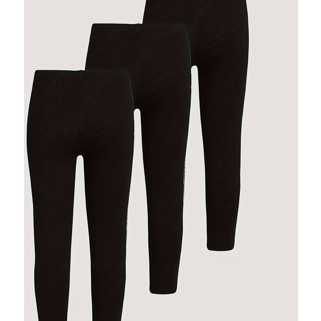 TEMU 3pcs & Stretchy Solid Leggings For Fall & Winter Outdoor Activities