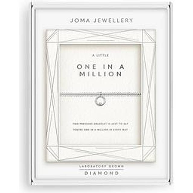 Joma Jewellery LABORATORY GROWN DIAMOND A LITTLE , ONE IN A MILLION , Silver Plated , Bracelet , 17.5cm stretch, Multi, Women - Print