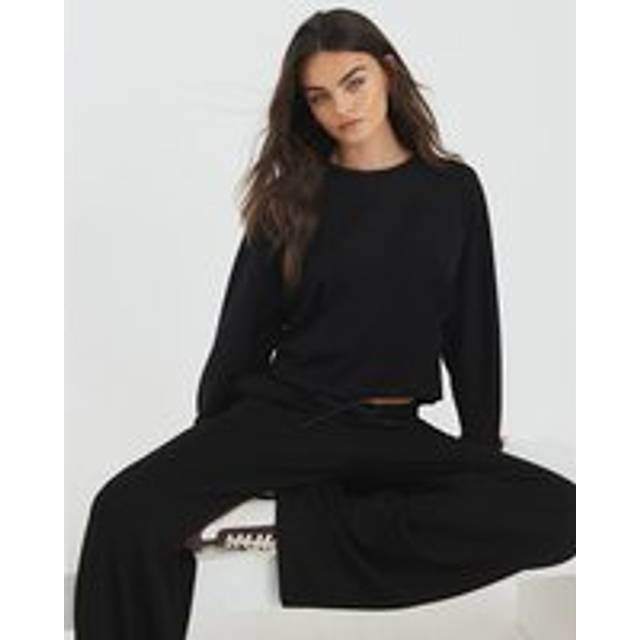 River Island Womens Black Premium Long Sleeve Batwing Sweatshirt - M