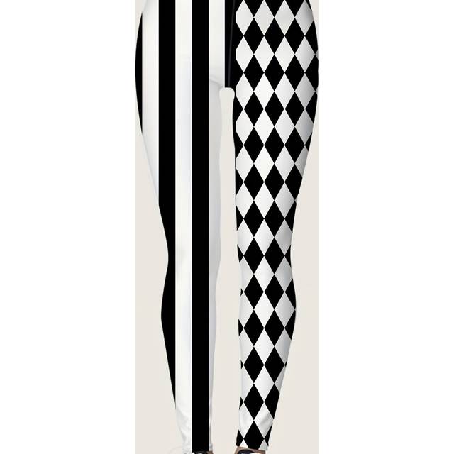 TEMU Women's Printed Leggings - Comfortable & Stretchy, Geometric Pattern, Spring/summer/fall