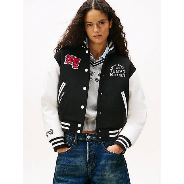 Logo Appliqué Varsity Jacket With Wool