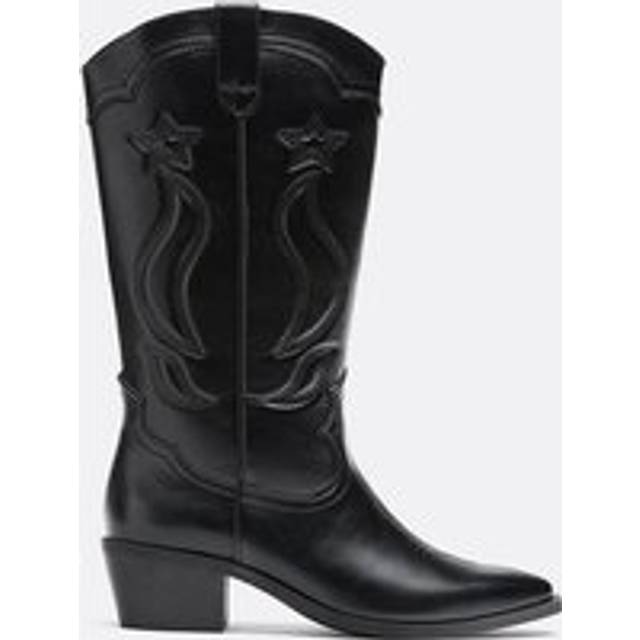 Stradivarius Heeled Cowboy Boots - Black