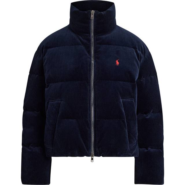 Logo Quilted Down Jacket - Navy - All-American label Polo Ralph Lauren is defined by its preppy aesthetic. Built on the brand's sporting heritage with East Coast inspired design, each collection is brimming with clean cuts, signature motifs and, of course, that pony logo.