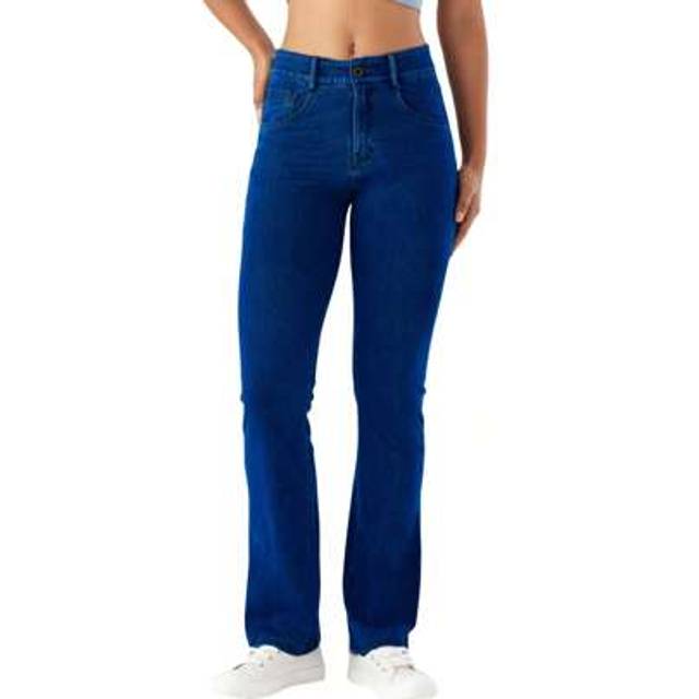 SHEIN Women&#39;s Stretchy Straight Leg Jeans Tummy Control Clasical High Waisted Stretchy Casual Denim Pants Baggy Trousers