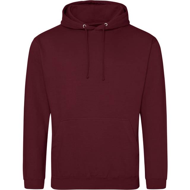 AWDis Men College Hooded Sweatshirt Hoodie in Burgundy | Size: X-Large - XL