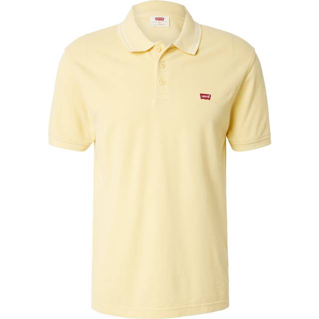 Levi's Housemark Logo Short Sleeve Tipped Collar Polo Shirt - Yellow, Yellow, Size M, Men
