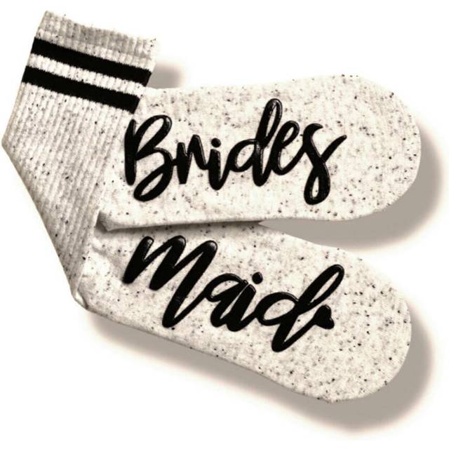 (Style 3, One size) Women Wedding Bachelorette Party Crew Socks Bride Bridesmaid Letters Hosiery