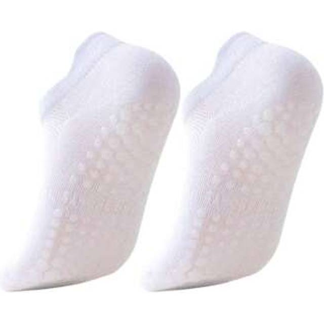 SHEIN 2/4 Pairs Women Black & White Short Yoga/Pilates/Dance Grip Socks, Breathable Ankle Non-Slip Floor Socks, Soft & Comfortable