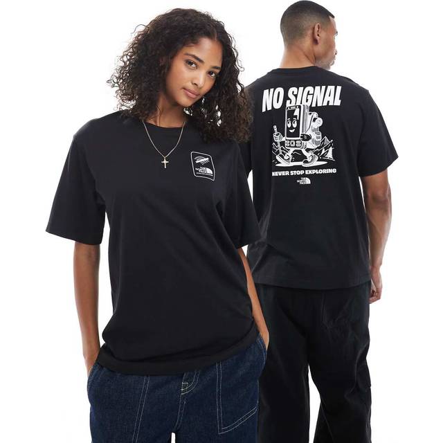 The North Face – No Signal – Unisex – Svart t-shirt med tryck på ryggen-Svart/a