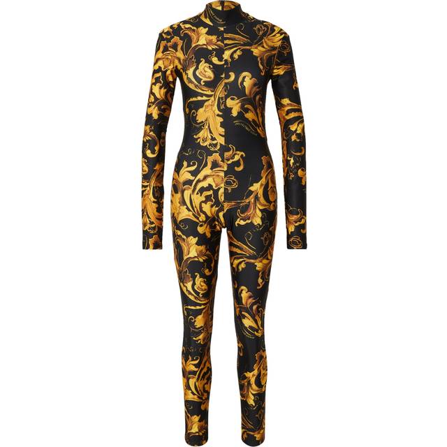 Versace Jeans Couture Black & Gold Barocco Porcelain Jumpsuit - EG89 BLACK/GOLD - IT 36