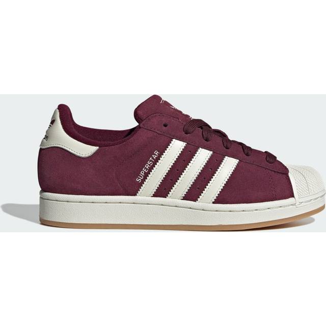 Adidas Mens Superstar II Trainers Burgundy Red, 6