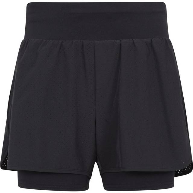 (6 UK, Black) Mountain Warehouse Womens/Ladies Double Layered Running Shorts