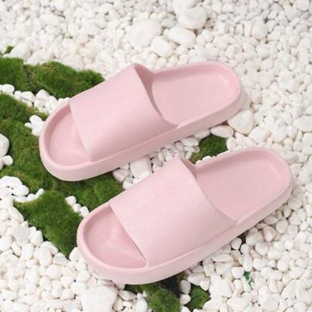 SHEIN Plus Size Men&#39;s Simple & Comfortable Thick Sole Slippers, Suitable For Household & Outdoor Wear, Summer
