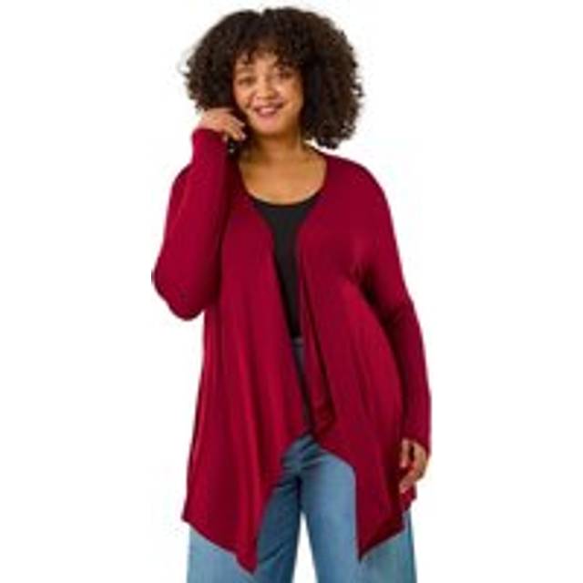 Waterfall Front Cardigan - Burgundy - 26-28