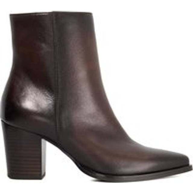 Dune London Paxten Leather Ankle Boots, Brown