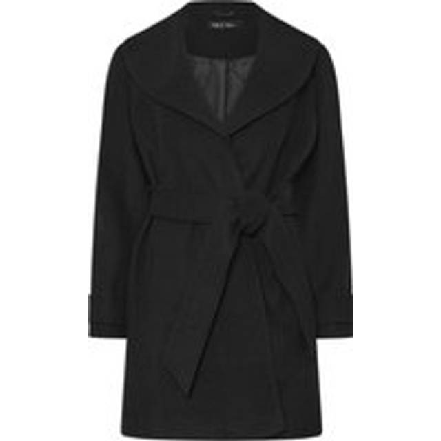 M&Co Black Belted Wrap Coat 20 M&Co Womens