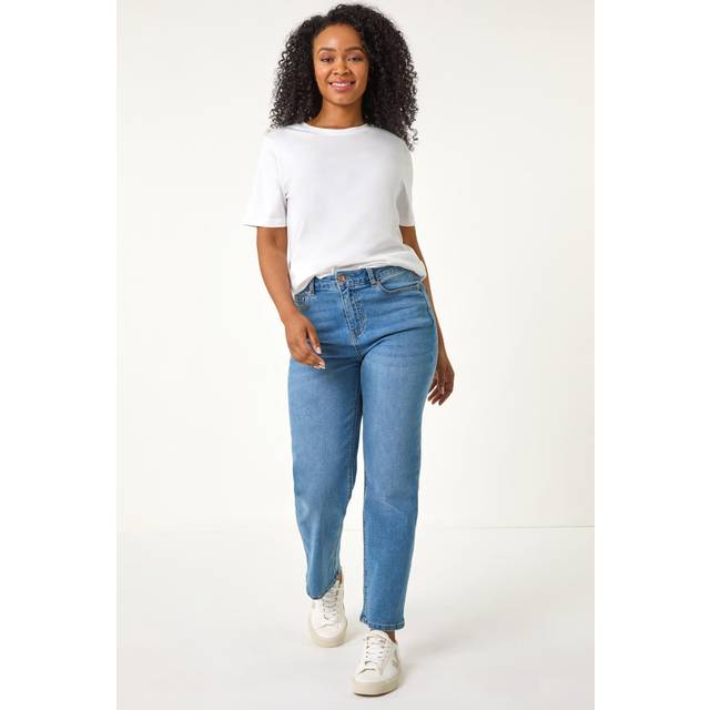 Stretch Straight Leg Jeans - Denim - 14