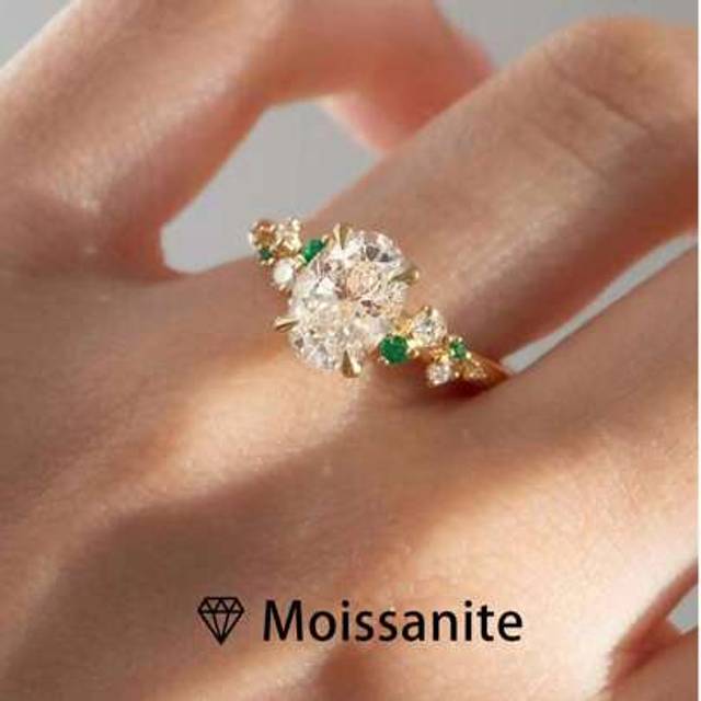 SHEIN 1pc High Quality Women&#39;s Solitaire Ring, Elegant Egg-Shaped 925 Sterling Silver Ring With 2ct Oval Moissanite, Boho-Style Vacation Jewelry, Wedding/Br