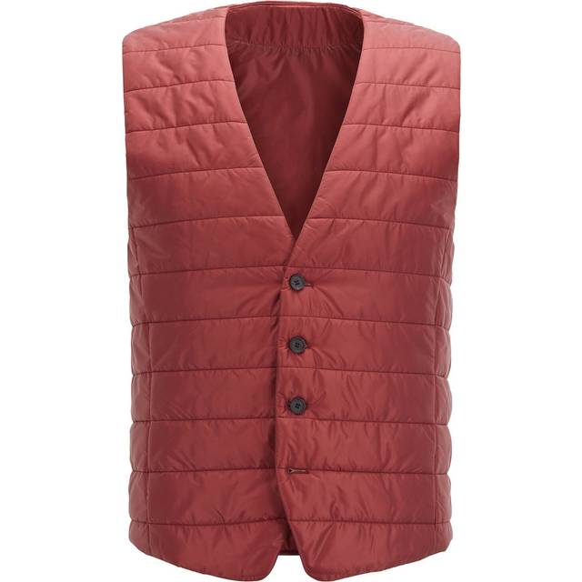 Boss Men's Hiwan Slim-fit Quilted Bodywarmer ,drak Red,42 R