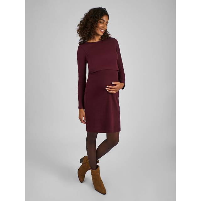JOJO MAMAN B&Eacute;B&Eacute; Ribbed Mini Maternity And Nursing Dress M